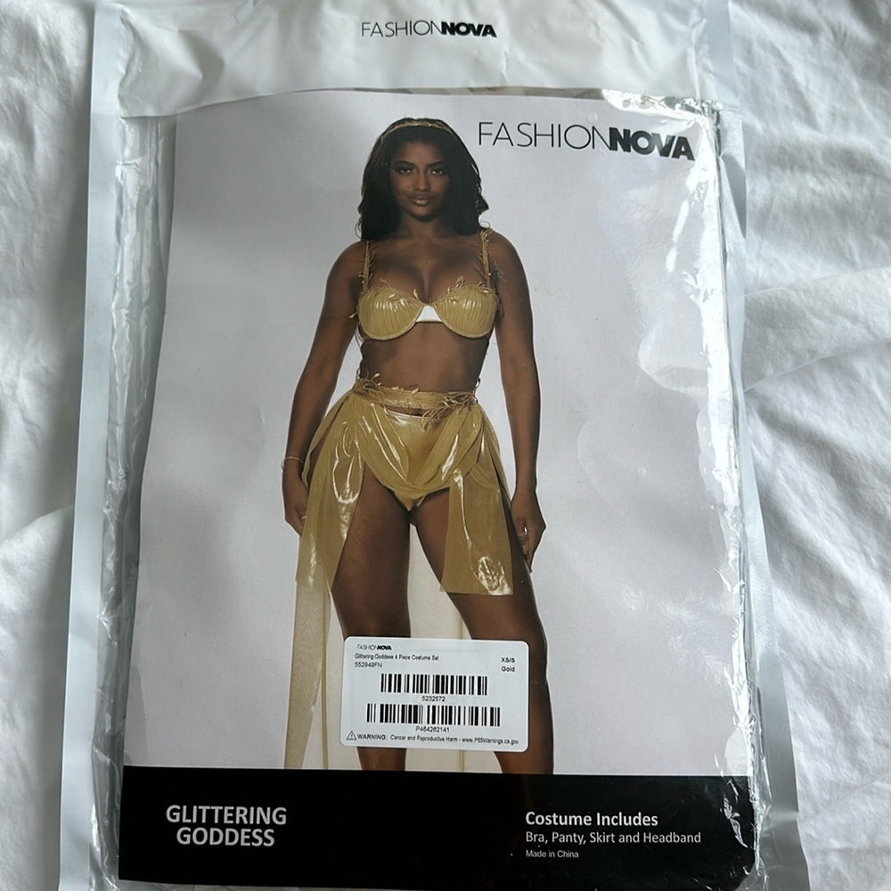 Glittering Gold goddess Halloween costume